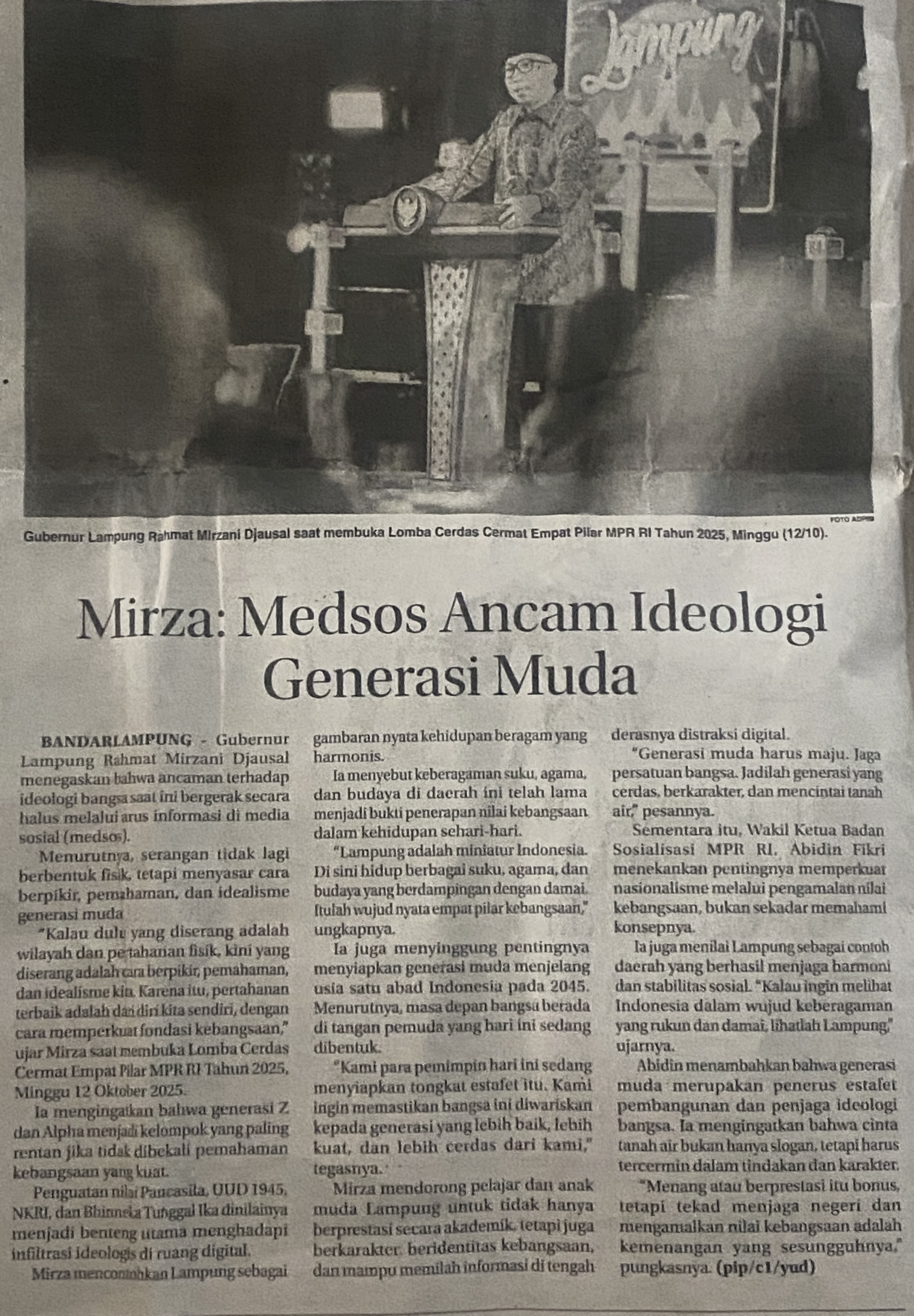 Medsos Ancam Ideologi Generasi Muda